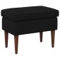 vidaXL Πολυθρόνα Ποδιών Μαύρο 55 x 35 x 41 εκ Βελούδο