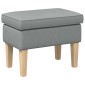 vidaXL Πολυθρόνα Ποδιών Ανοιχτό γκρι 55 x 35 x 41 εκ Ύφασμα
