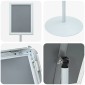 vidaXL Πόδι αφίσας Ασημί 33 x 33 x 126 εκ PVC και Ατσάλι