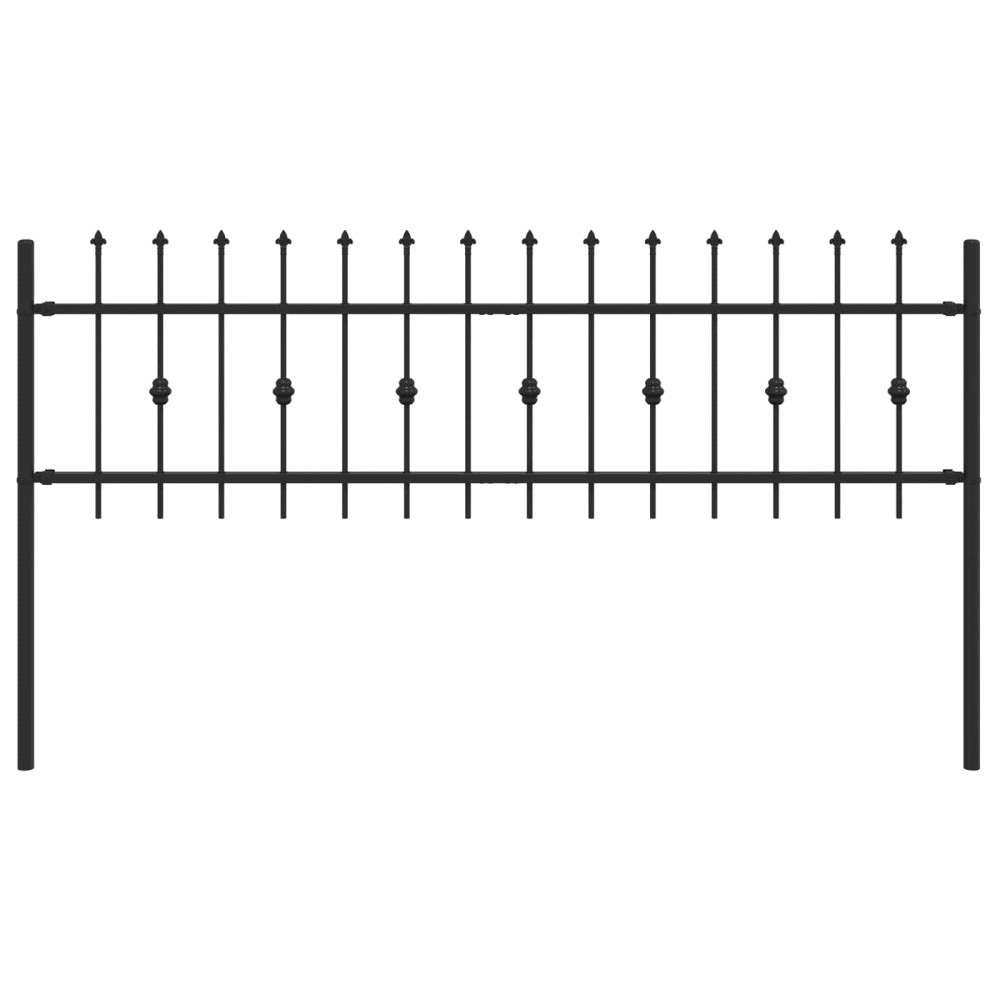 vidaXL Φράχτης με Σπίθες ASTEN 200 x 110 εκ Μαύρο