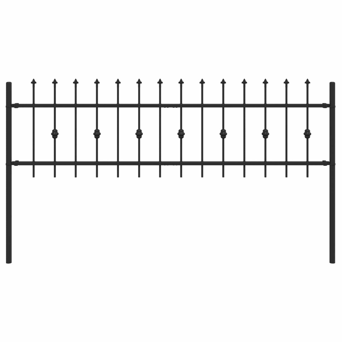 vidaXL Φράχτης με Σπίθες ASTEN 200 x 110 εκ Μαύρο