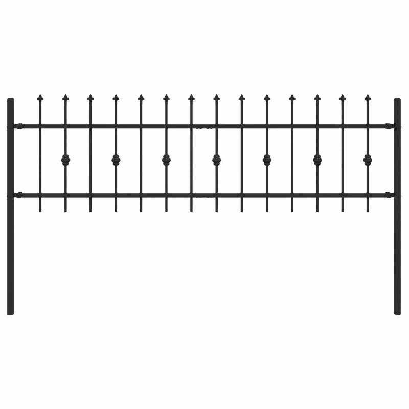 vidaXL Φράχτης με Σπίθες ASTEN 200 x 110 εκ Μαύρο