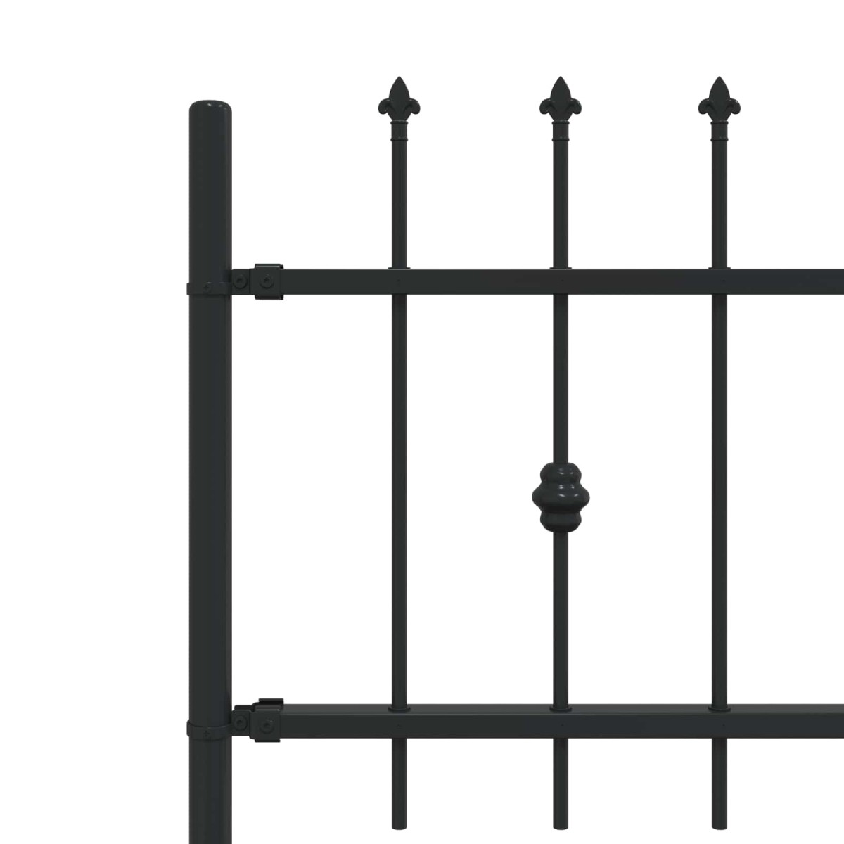vidaXL Φράχτης με Σπίθες ASTEN 200 x 110 εκ Μαύρο