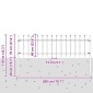 vidaXL Φράχτης με Σπίθες ASTEN 200 x 110 εκ Μαύρο