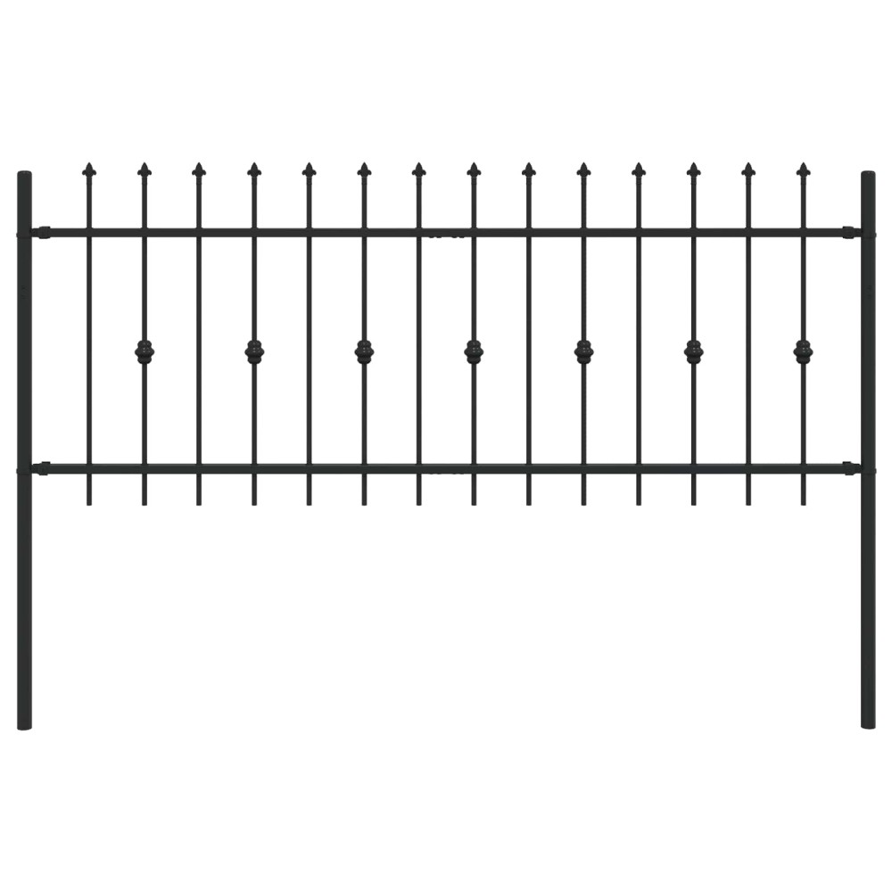 vidaXL Φράχτης με Σπίθες ASTEN 200 x 130 εκ Μαύρο