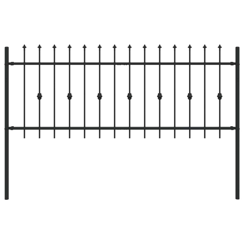 vidaXL Φράχτης με Σπίθες ASTEN 200 x 130 εκ Μαύρο