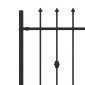 vidaXL Φράχτης με Σπίθες ASTEN 200 x 130 εκ Μαύρο