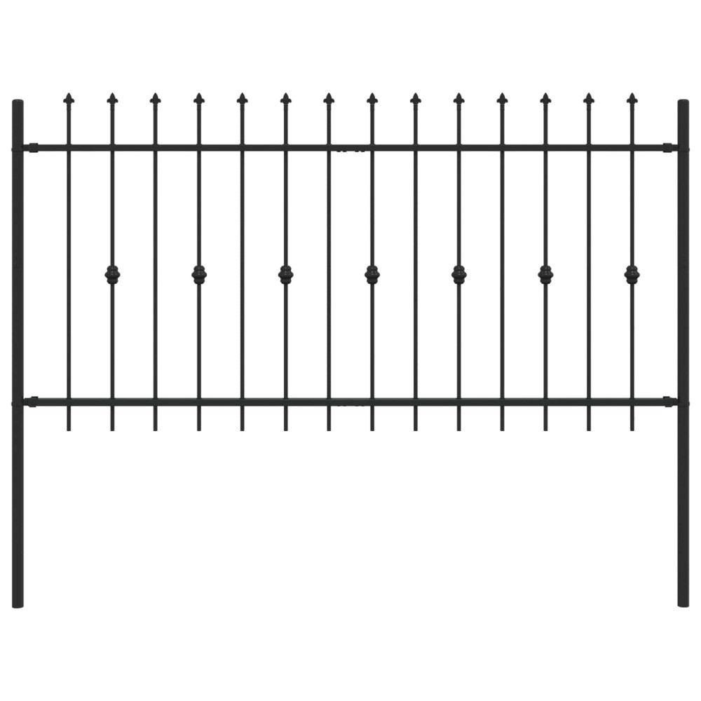 vidaXL Φράχτης με Σπίθες ASTEN 200 x 150 cm Μαύρο