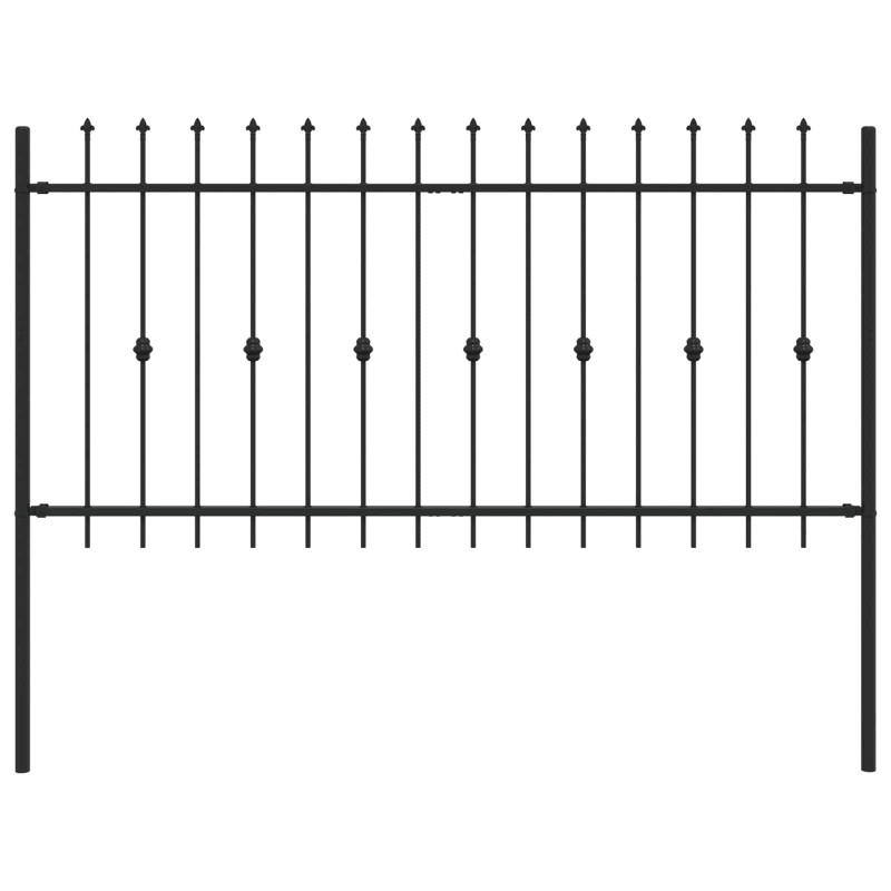vidaXL Φράχτης με Σπίθες ASTEN 200 x 150 cm Μαύρο