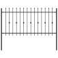 vidaXL Φράχτης με Σπίθες ASTEN 200 x 150 cm Μαύρο