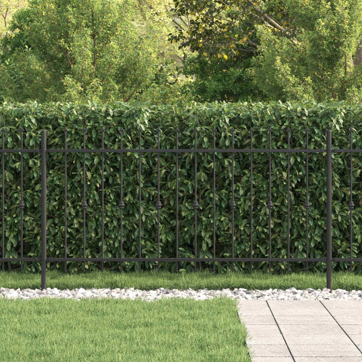 vidaXL Φράχτης με Σπίθες ASTEN 200 x 150 cm Μαύρο