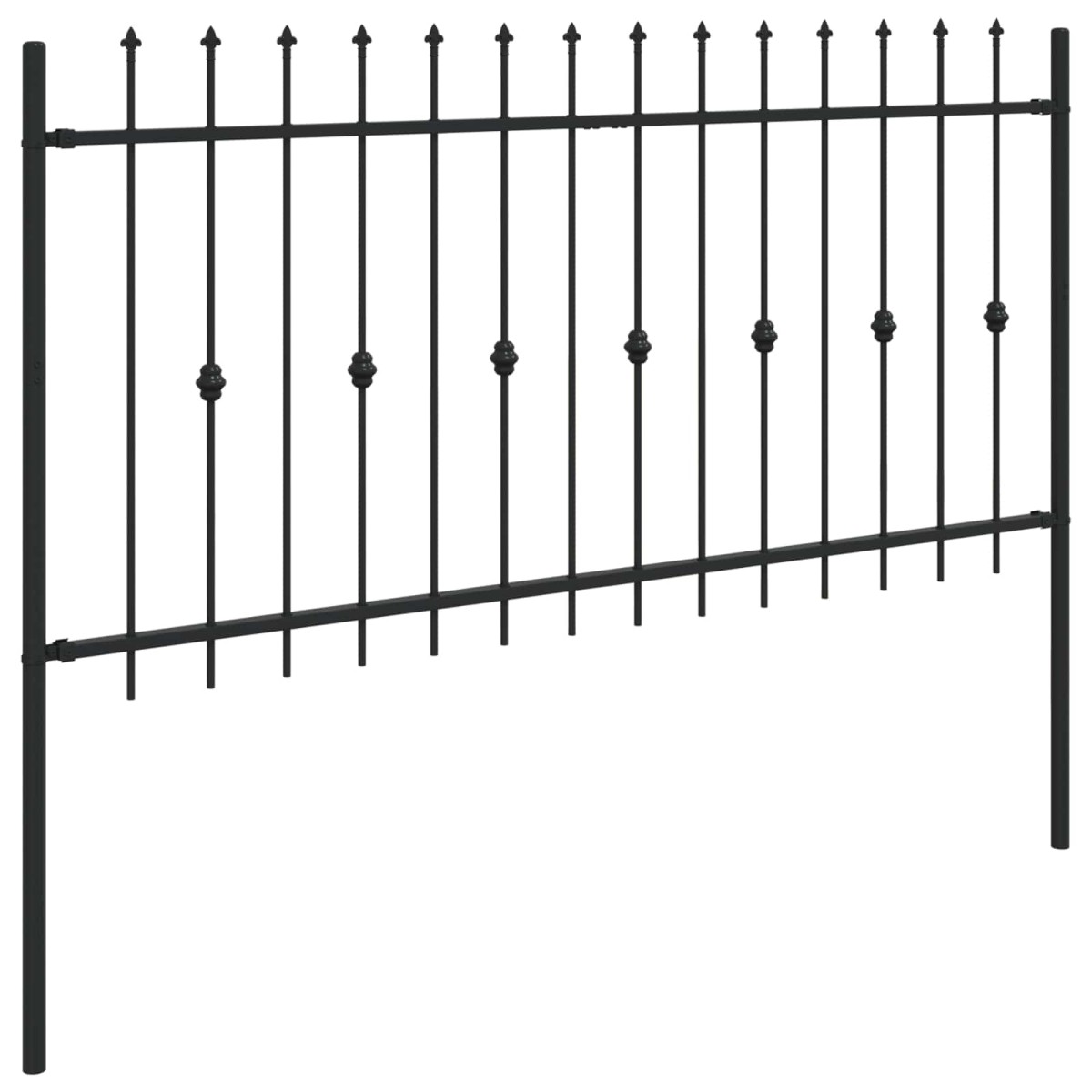 vidaXL Φράχτης με Σπίθες ASTEN 200 x 150 cm Μαύρο