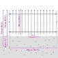 vidaXL Φράχτης με Σπίθες ASTEN 200 x 150 cm Μαύρο