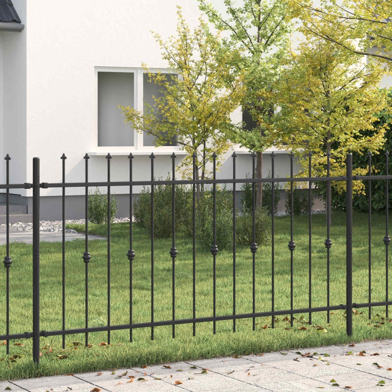 vidaXL Φράχτης με Σπίθες ASTEN 200 x 150 cm Μαύρο