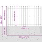 vidaXL Φράχτης με Σπίθες ASTEN 200 x 166 εκ Μαύρο