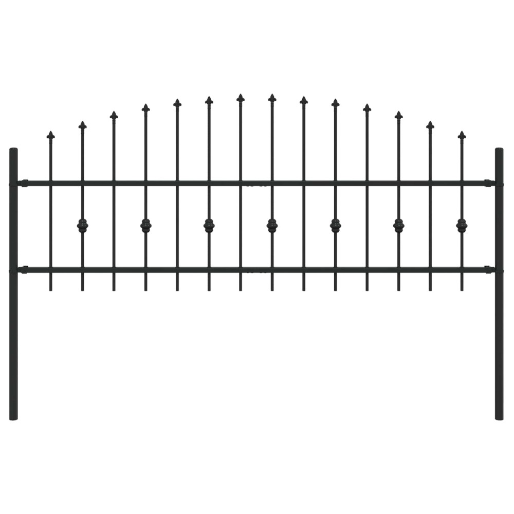 vidaXL Φράχτης με Σπίθες ASTEN 200 x 110 εκ Μαύρο