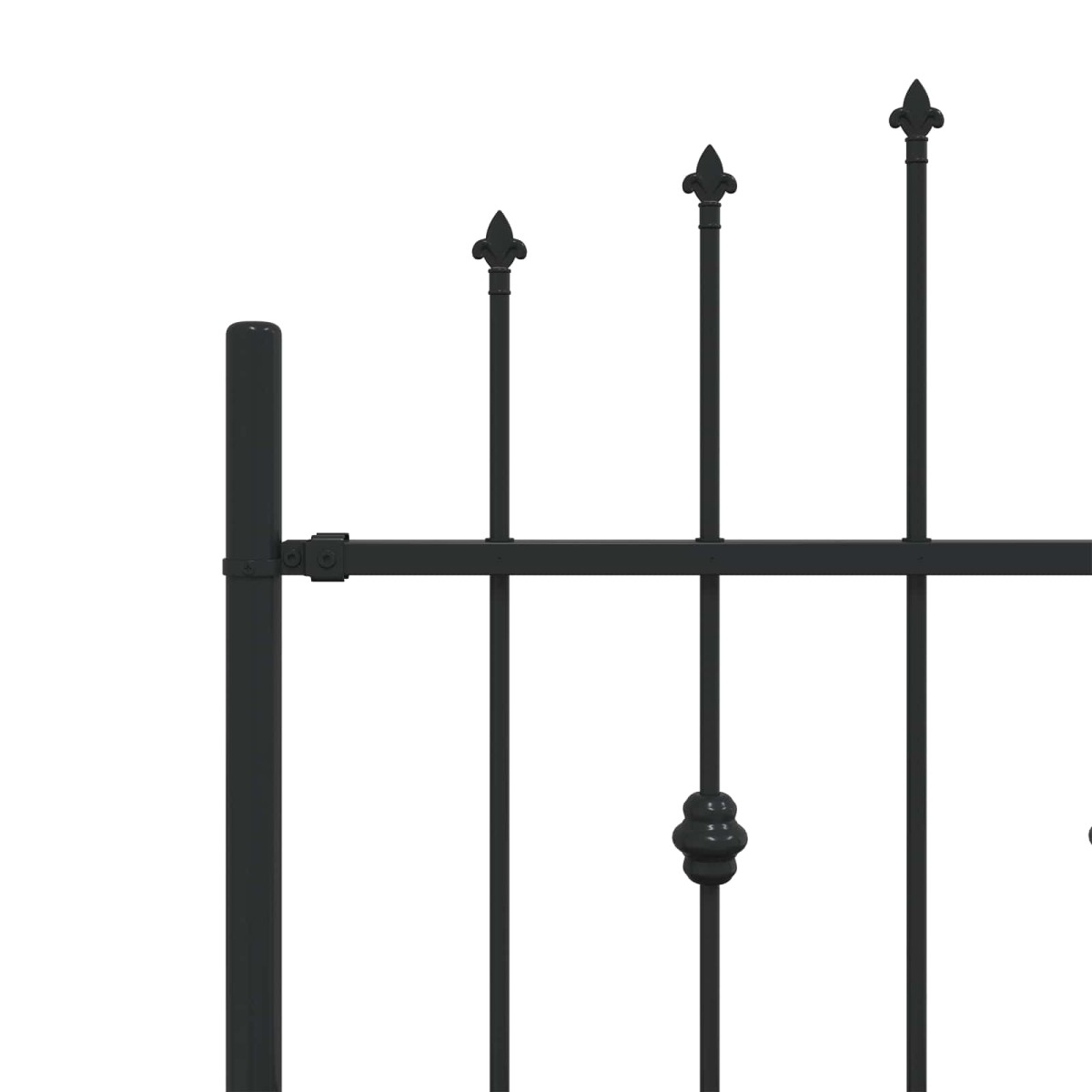 vidaXL Φράχτης με Σπίθες ASTEN 200 x 110 εκ Μαύρο