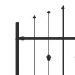 vidaXL Φράχτης με Σπίθες ASTEN 200 x 110 εκ Μαύρο