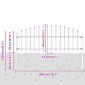 vidaXL Φράχτης με Σπίθες ASTEN 200 x 110 εκ Μαύρο