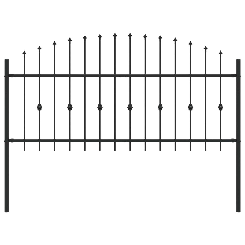 vidaXL Φράχτης με Σπίθες ASTEN 200 x 130 εκ Μαύρο