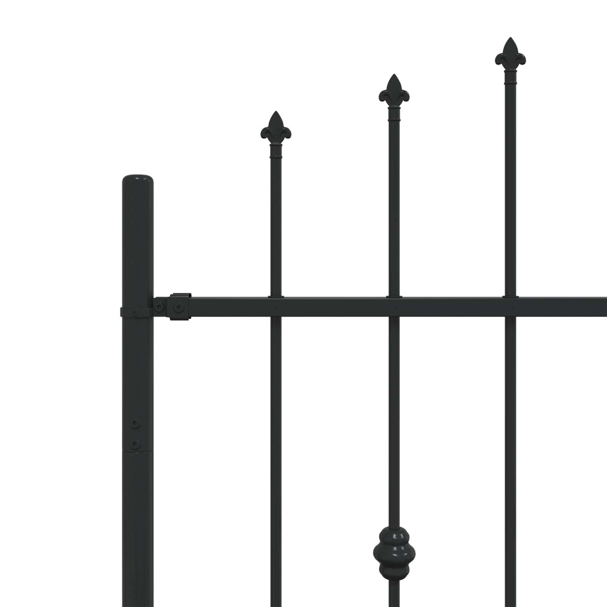 vidaXL Φράχτης με Σπίθες ASTEN 200 x 130 εκ Μαύρο