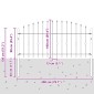 vidaXL Φράχτης με Σπίθες ASTEN 200 x 130 εκ Μαύρο