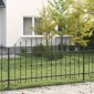 vidaXL Φράχτης με Σπίθες ASTEN 200 x 130 εκ Μαύρο