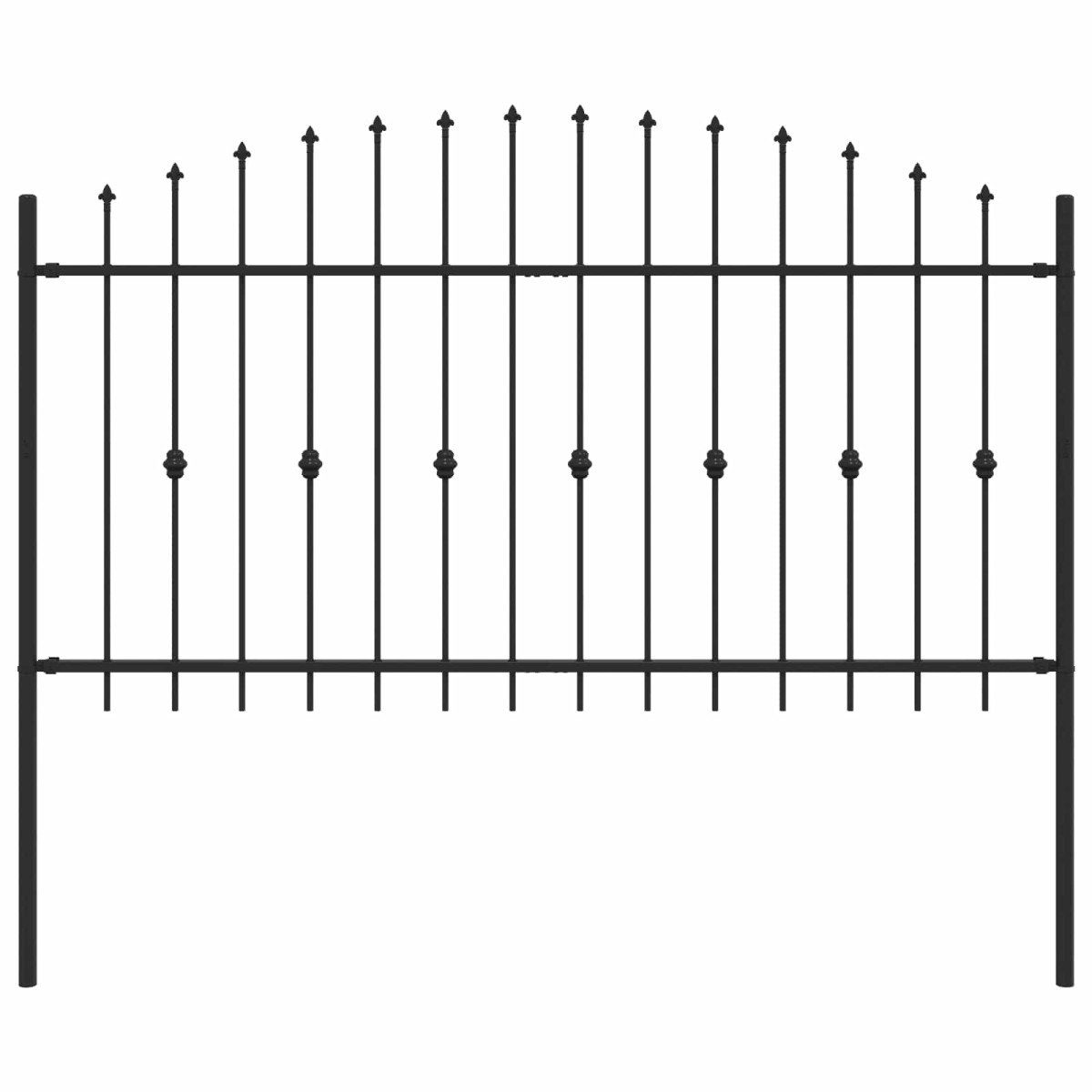 vidaXL Φράχτης με Σπίθες ASTEN 200 x 150 cm Μαύρο