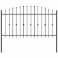 vidaXL Φράχτης με Σπίθες ASTEN 200 x 150 cm Μαύρο
