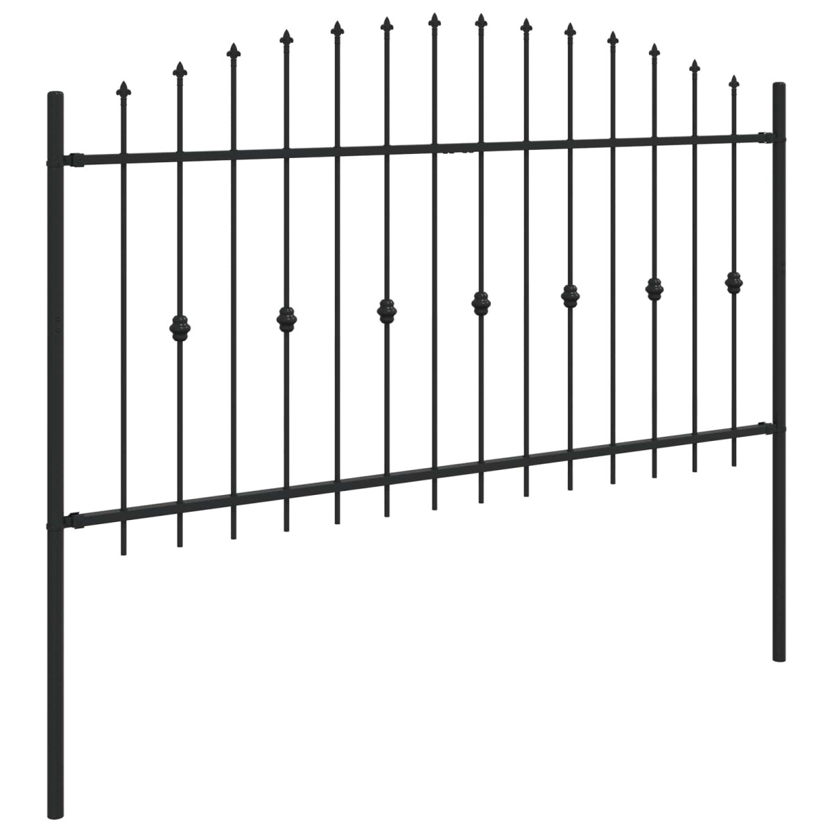 vidaXL Φράχτης με Σπίθες ASTEN 200 x 150 cm Μαύρο