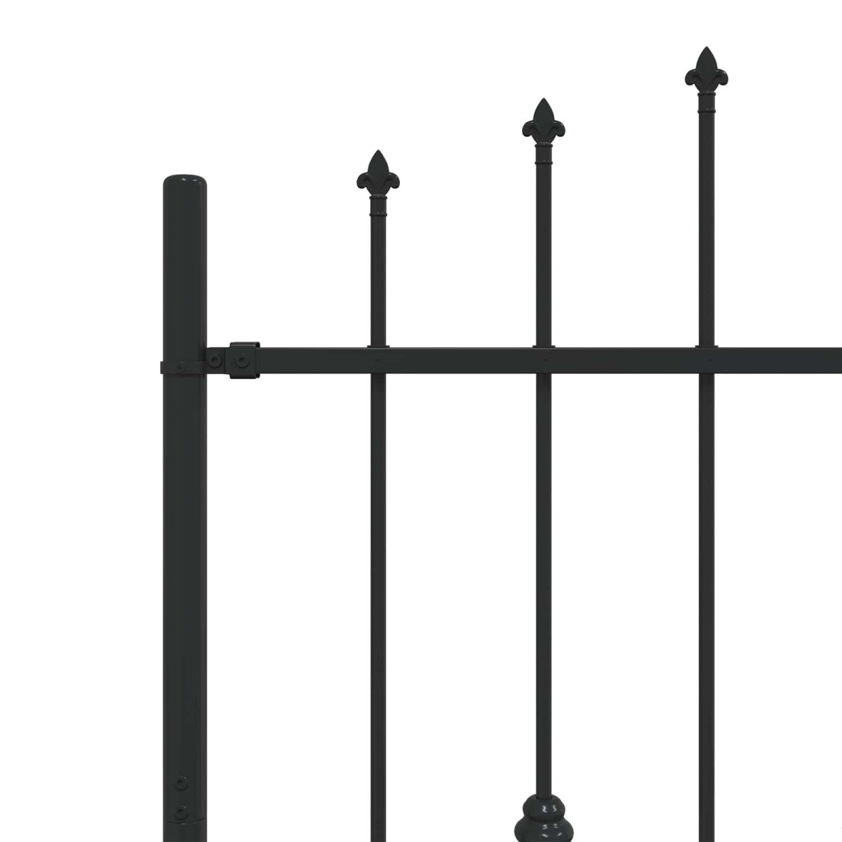 vidaXL Φράχτης με Σπίθες ASTEN 200 x 150 cm Μαύρο