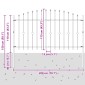 vidaXL Φράχτης με Σπίθες ASTEN 200 x 150 cm Μαύρο