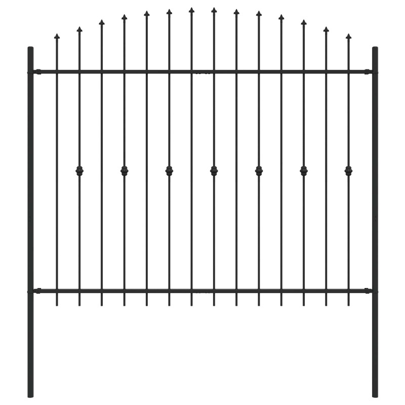 vidaXL Φράχτης με Σπίθες ASTEN 200 x 200 cm Μαύρο