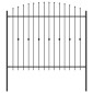 vidaXL Φράχτης με Σπίθες ASTEN 200 x 200 cm Μαύρο