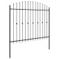 vidaXL Φράχτης με Σπίθες ASTEN 200 x 200 cm Μαύρο