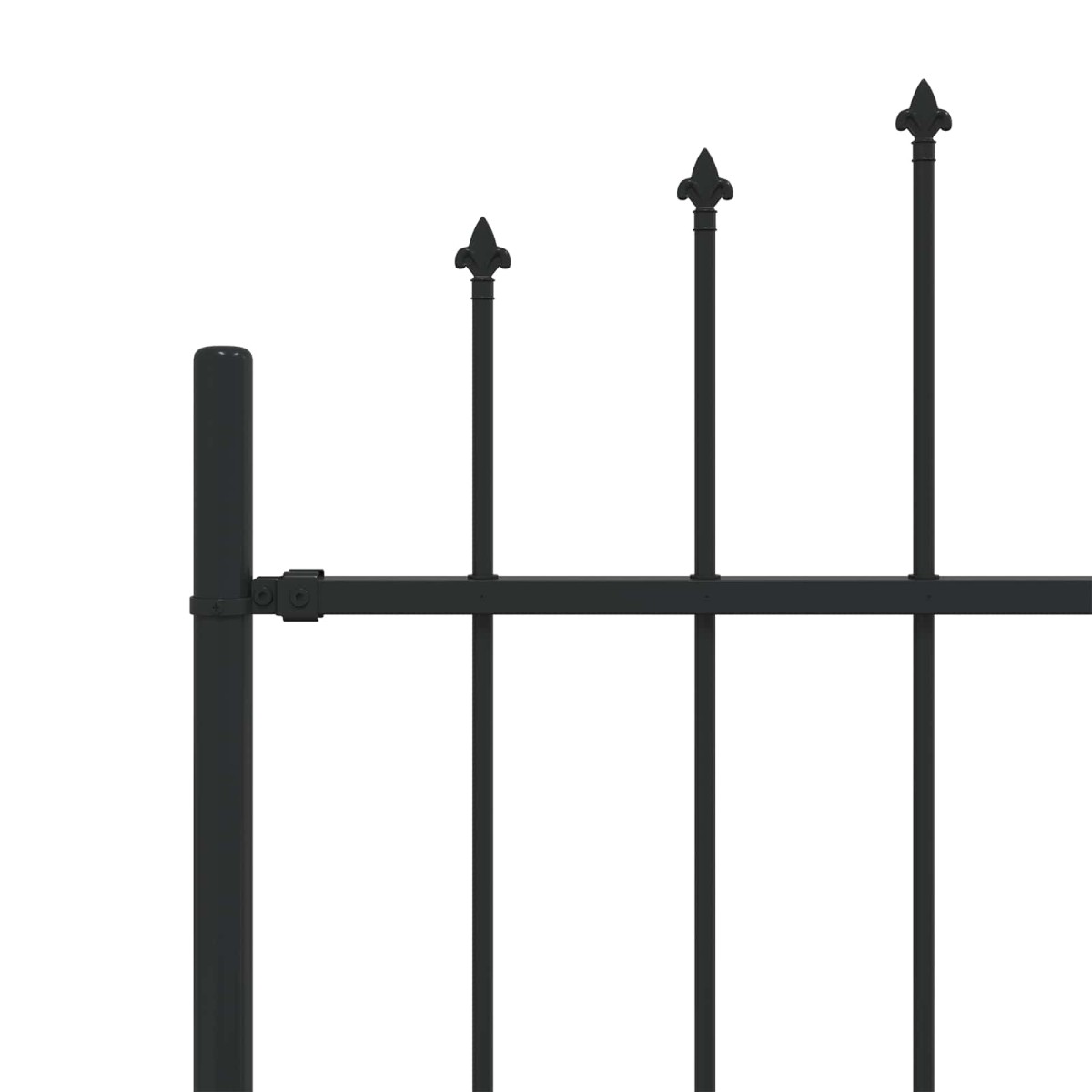 vidaXL Φράχτης με Σπίθες ASTEN 200 x 200 cm Μαύρο