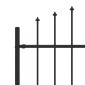 vidaXL Φράχτης με Σπίθες ASTEN 200 x 200 cm Μαύρο
