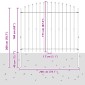 vidaXL Φράχτης με Σπίθες ASTEN 200 x 200 cm Μαύρο