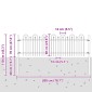 vidaXL Φράχτης Καμάρας με Άκρες DRONTEN 200 x 110 εκ Μαύρο