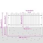 vidaXL Φράχτης Καμάρας με Άκρες DRONTEN 200 x 130 εκ Μαύρο