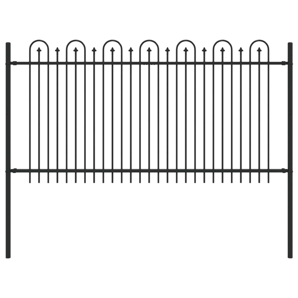vidaXL Φράχτης Καμάρας με Άκρες DRONTEN 200 x 150 cm Μαύρο