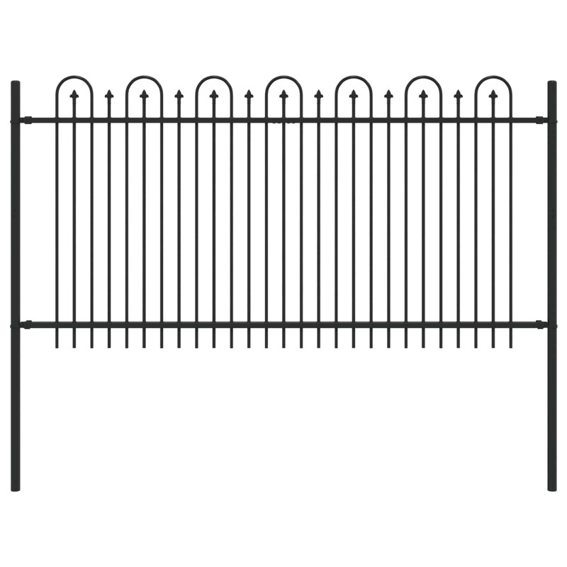 vidaXL Φράχτης Καμάρας με Άκρες DRONTEN 200 x 150 cm Μαύρο