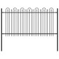 vidaXL Φράχτης Καμάρας με Άκρες DRONTEN 200 x 150 cm Μαύρο
