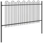 vidaXL Φράχτης Καμάρας με Άκρες DRONTEN 200 x 150 cm Μαύρο