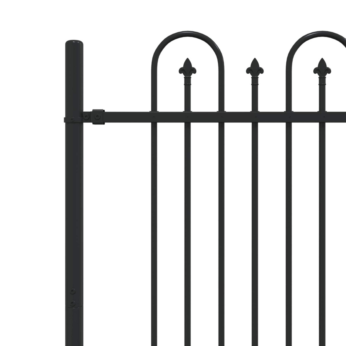 vidaXL Φράχτης Καμάρας με Άκρες DRONTEN 200 x 150 cm Μαύρο