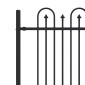 vidaXL Φράχτης Καμάρας με Άκρες DRONTEN 200 x 150 cm Μαύρο