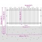 vidaXL Φράχτης Καμάρας με Άκρες DRONTEN 200 x 150 cm Μαύρο