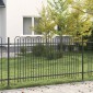 vidaXL Φράχτης Καμάρας με Άκρες DRONTEN 200 x 150 cm Μαύρο