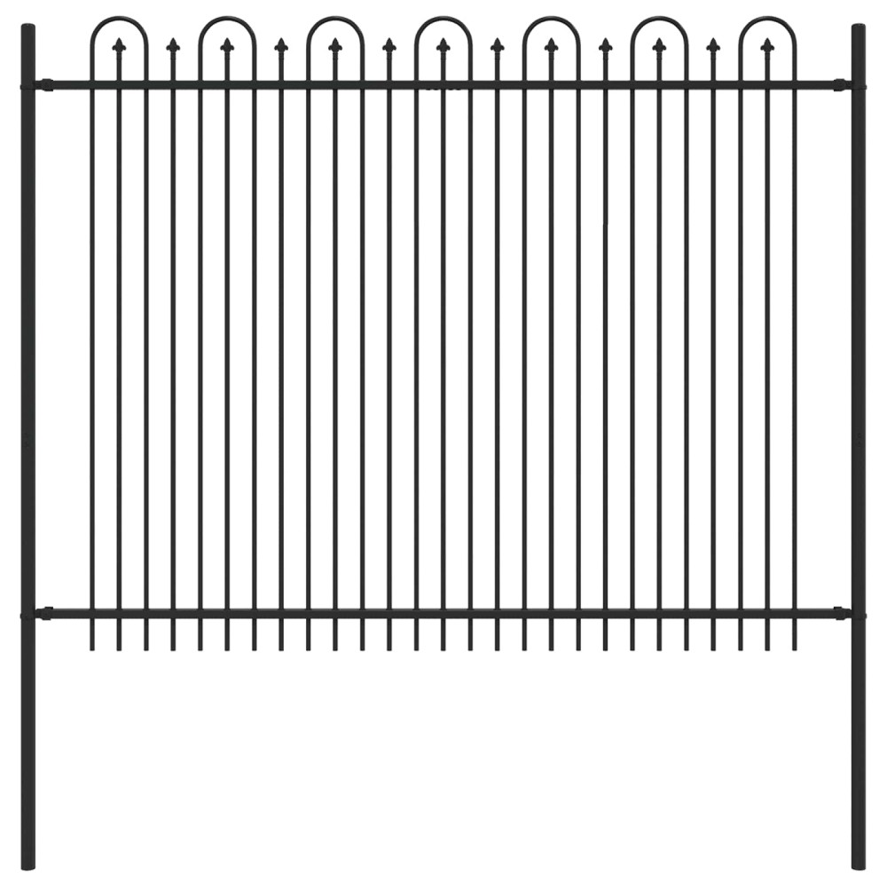 vidaXL Φράχτης Καμάρας με Άκρες DRONTEN 200 x 200 cm Μαύρο