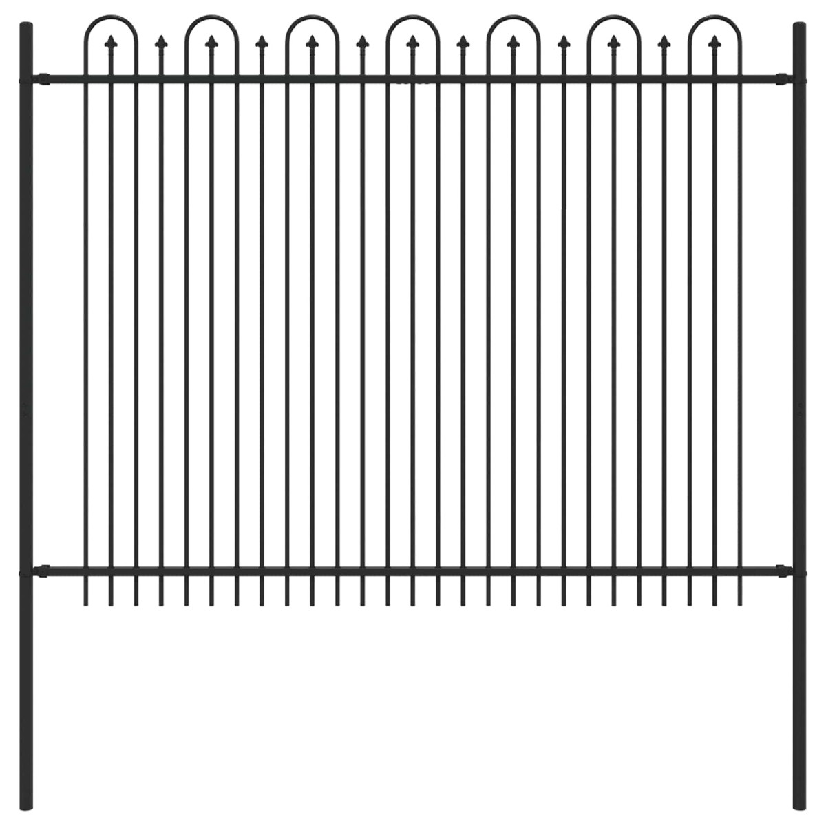 vidaXL Φράχτης Καμάρας με Άκρες DRONTEN 200 x 200 cm Μαύρο